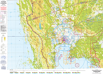 Thailand VFR aeronautical chart - Central-East
